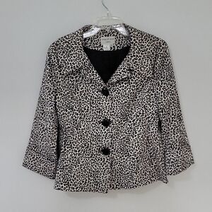 Charles Gray London Animal Print Blazer, Size Medium